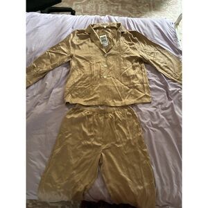 Washable Silk Long Sleeve Pant Set